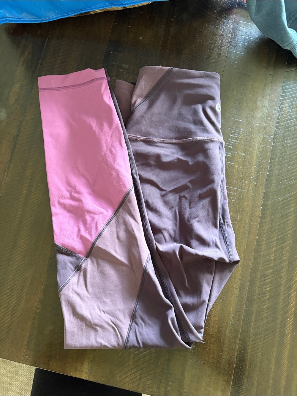 lululemon athletica ladies Colorblock Pink/Purple Active Leggings